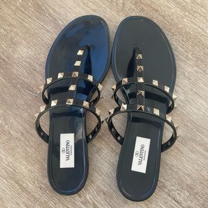 Valentino Rockstud Sandal - Black